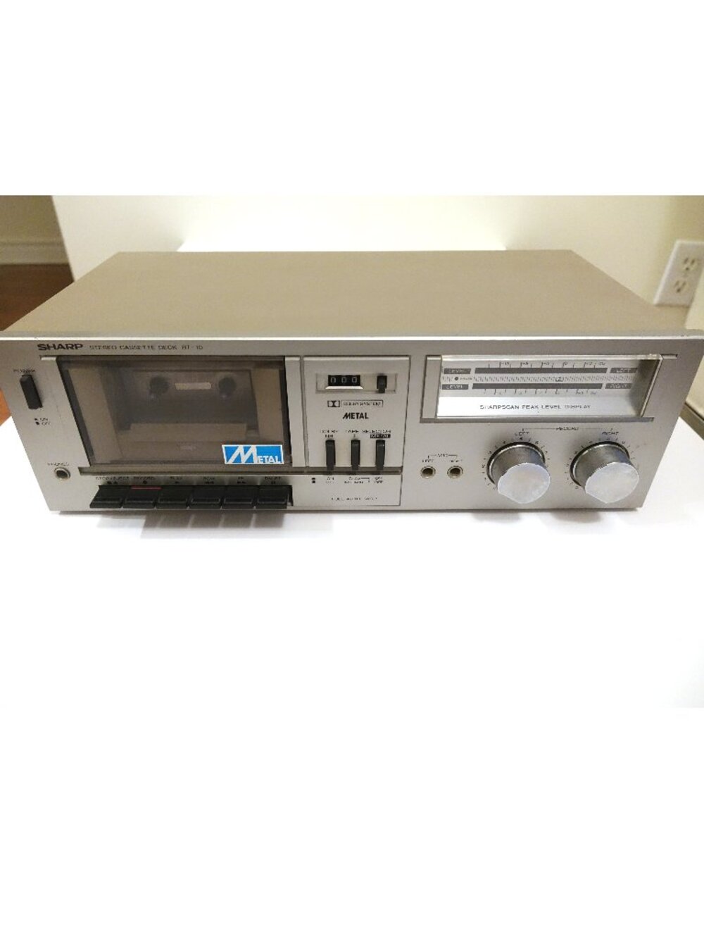 Vintage SHARP RT-10 Metal Stereo Cassette Deck Tested Working